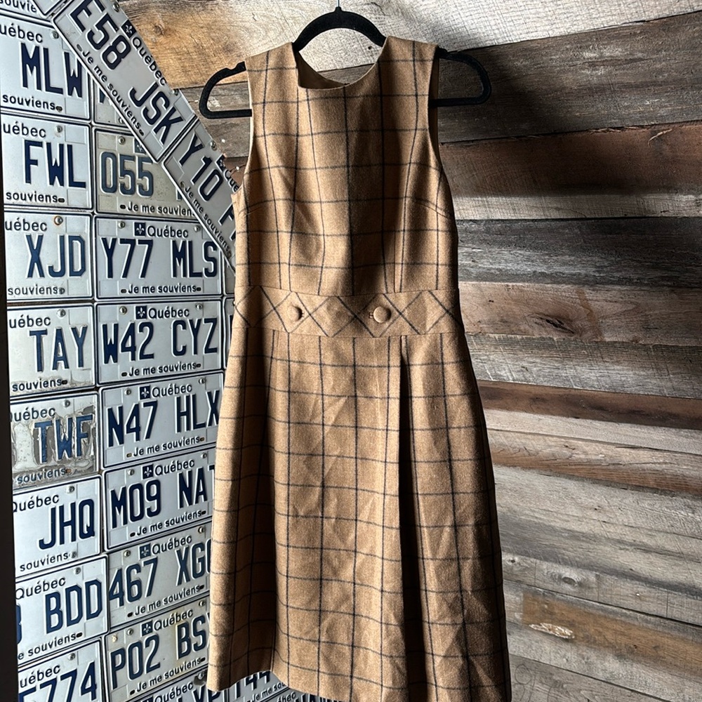 Brooks Brothers Tan Plaid Dress
